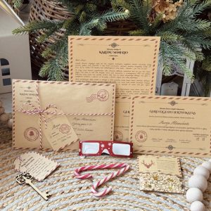 BENDRAS LAIŠKAS DVIEMS VAIKAMS + RAKTAS + ELNIŲ MAISTAS + AKINIAI